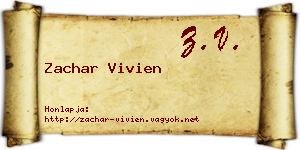 Zachar Vivien névjegykártya